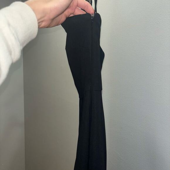 MANGO Asymmetrical Long Black Jumpsuit Size Small - Picture 9 of 15